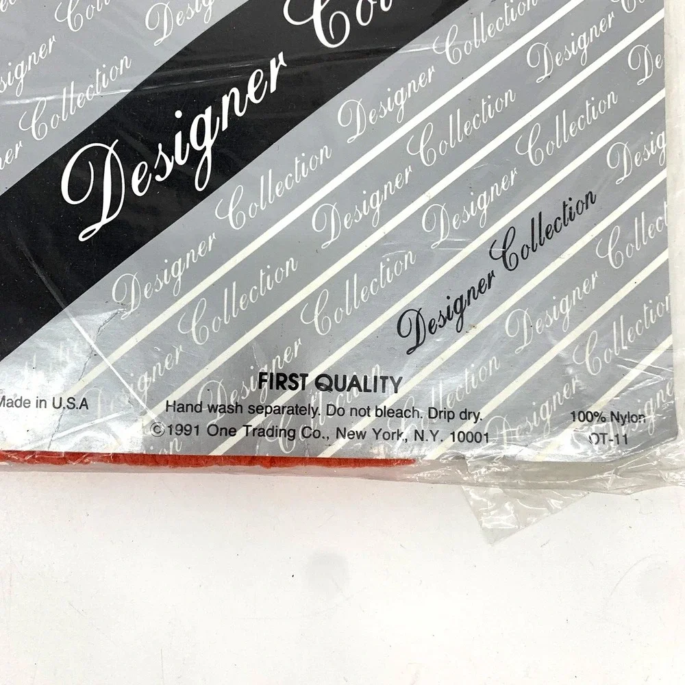 BARONA #5005 Orange Womens ONE‎ SIZE 100-160 lbs ULTRA SHEER NYLON PANTYHOSE New